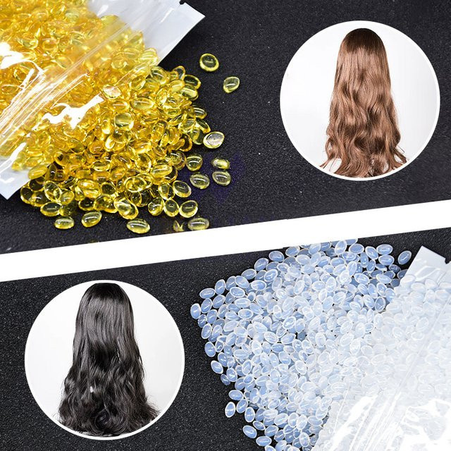 Keratin-Klebergranulat, 100g, gelb-weiß - Bild 1