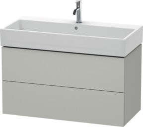 Duravit Waschtischunterschrank L-Cube wandhängend mit 2 Schubladen, Breite: 98,4 cm, Tiefe: 45,9 cm, Höhe: 54,4 cm - Bild 1