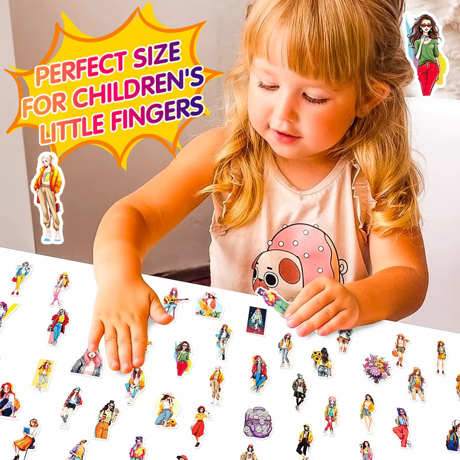 50 Stück Charakter Aufkleber für Kinder und Mädchen in Multicolour von BulingBulingStickers Shop - Bild 3