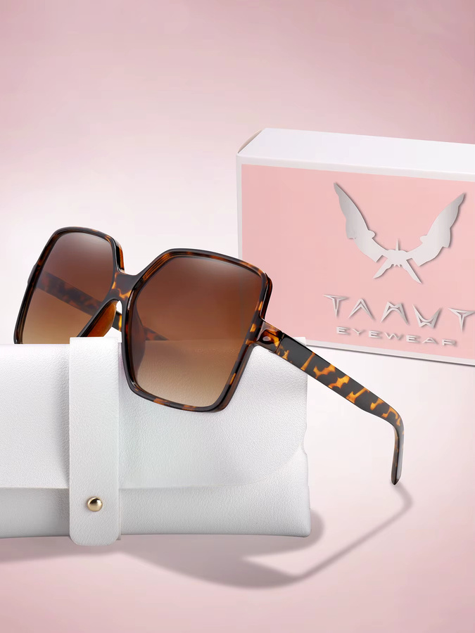 TAMWY Sonnenbrille, quadratisch, Vollrand, Kunststoff, Unisex, braun - Bild 2
