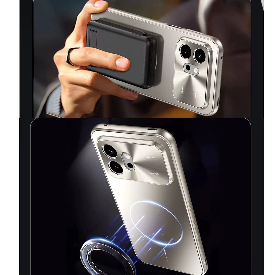 Stoßfeste magnetische Handyhülle für Honor 600 und Honor 600 Pro in Schwarz mit mattem Finish und Kameraschutz - Bild 4