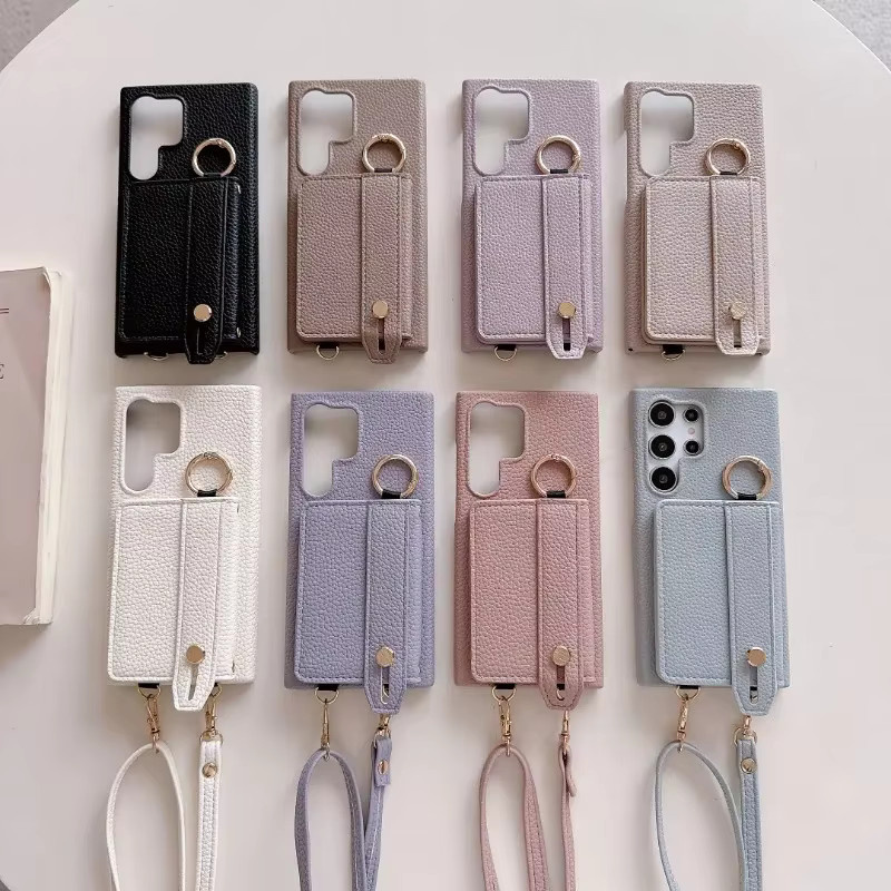 Ring Crossbody Handyhülle für Samsung Galaxy S24 S23 S22 Ultra Plus A54 A35 A15 in Pink - Bild 1