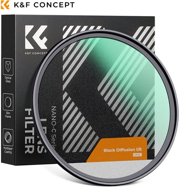 K&F Concept Black Mist Diffusionsfilter für Kameraobjektive in Schwarz - Bild 1