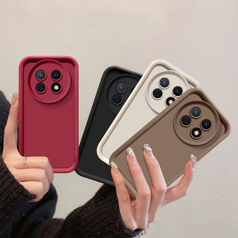 Stoßfeste Schutzhülle für Huawei nova Y91 in Schwarz mit matter Rückseite und angenehmem Hautgefühl - Bild 3