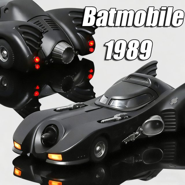 MAKEDA Batmobil 1989 Supercar, Modell Spielzeug, Maßstab 1:32, mit Licht und Sound - Bild 1