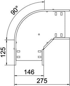 OBO Bettermann Bogen 90 Grad bandverzinkt RB 615 FS B/H: 6,0 x 15,0 cm - Bild 1