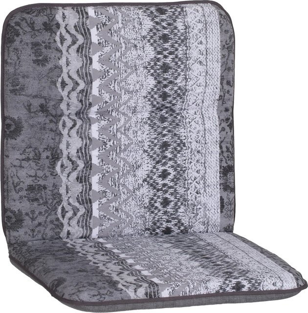 Beo Niedriglehner-Saumkissen Bali in Grau Gestreift, B/T/H: 98 x 47 x 5 cm - Bild 1