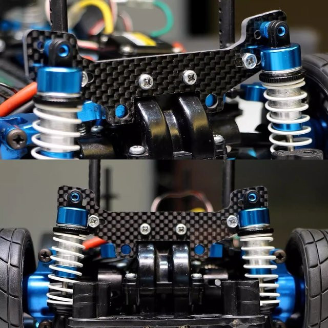 Tamiya Carbon-Faser-Stoßdämpferbrücken-Upgrade, Zubehör, Schwarz - Bild 1