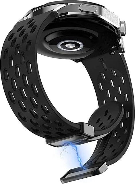 KILPILLS Uhrenarmband Silikon, Magnetband, Schwarz, Samsung Galaxy Watch 8 - Bild 1