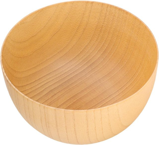 CosyHome Holzschüssel für Salat und Obst in Orange und Beige, Durchmesser: 11,5 cm - Bild 1