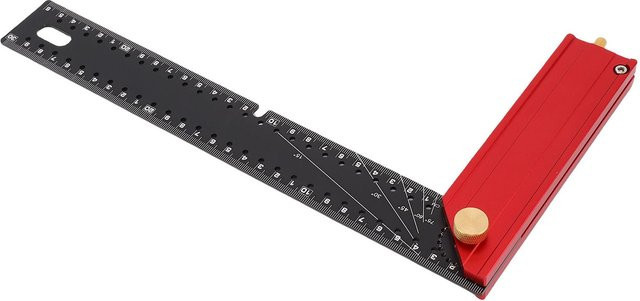 Zimmermann Multifunktionales Winkelmaß aus Aluminiumlegierung in Schwarz, 300 mm - Bild 1