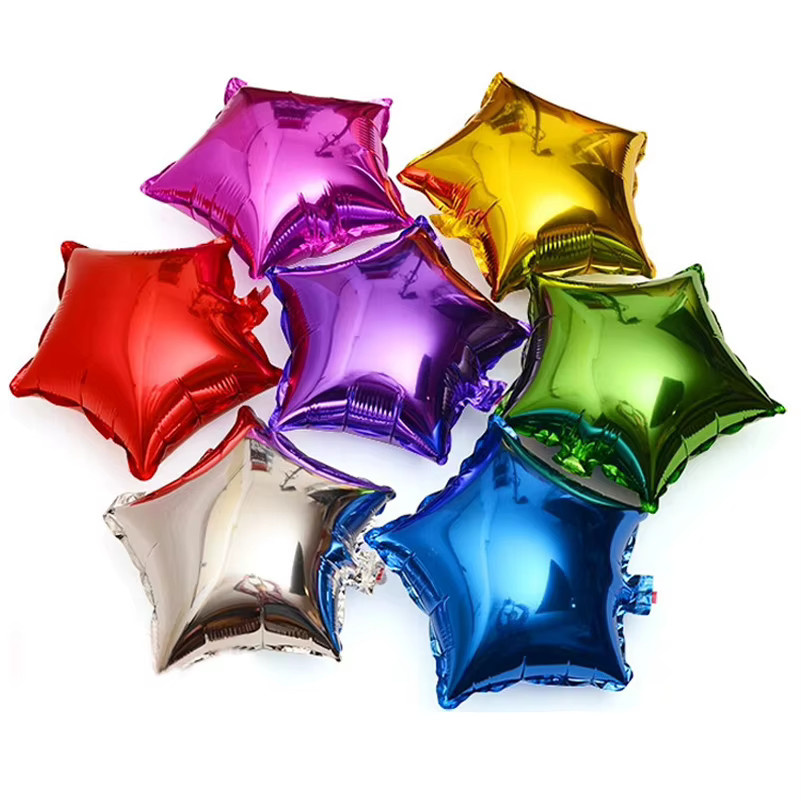 10 Stück Stern-Folienballons in Roségold und Silber, 25,4 cm Durchmesser, ideal für Geburtstag, Hochzeit, Weihnachten oder Babyparty - Bild 2