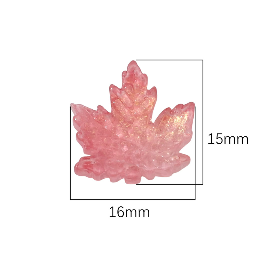 Beadia Glasperlen Ahornblatt-Form, bunt, 16 x 15 mm, Charms - Bild 5