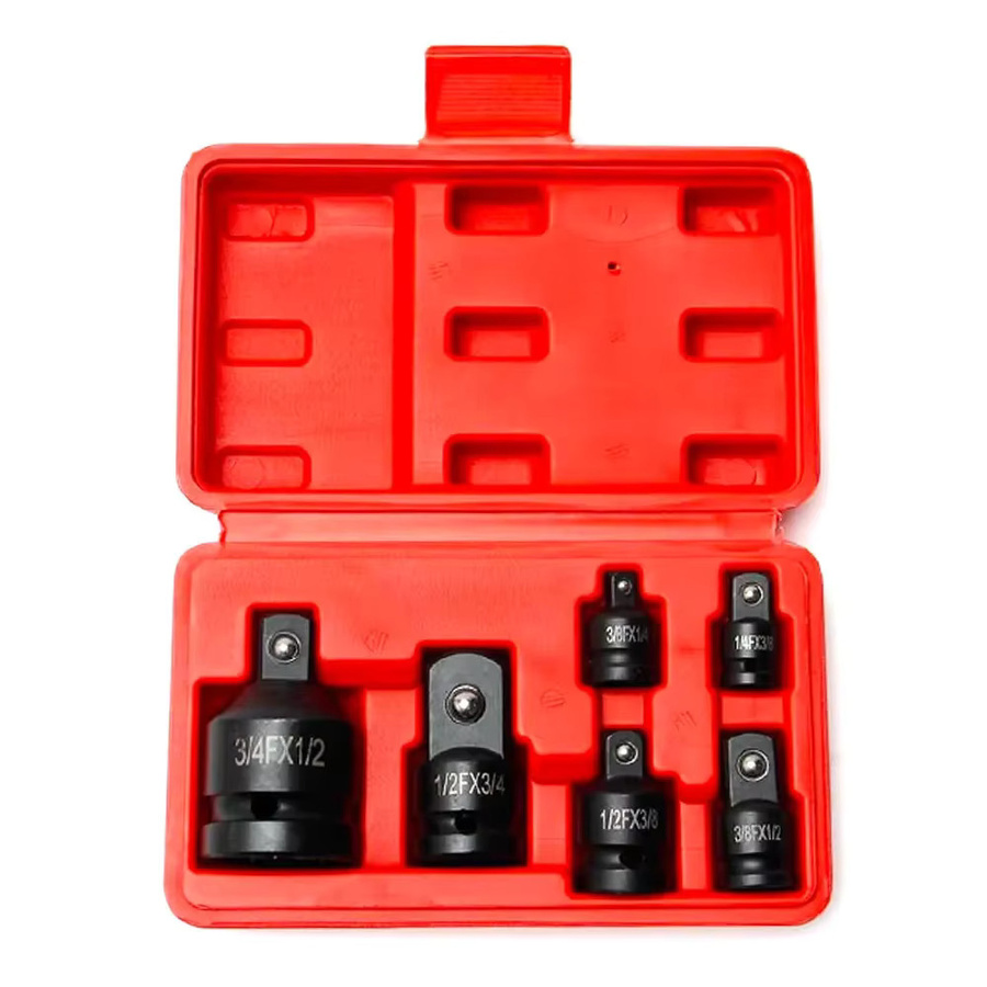 Binoax 6er Set Ratsche Sockel Adapter Set in Schwarz mit 1/4, 3/8 und 1/2 Zoll Konverter für Spanner und Schlüssel - Bild 4