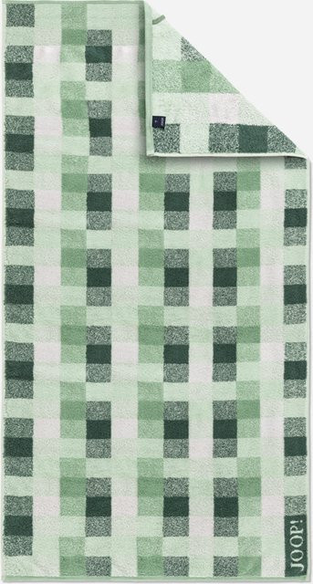 Duschtuch JOOP! Vibe Checked in Salbei, B: 80 cm, L: 150 cm - Bild 1