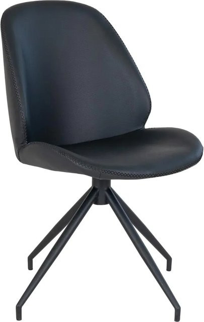 ebuy24 MonteCarlo Esszimmerstuhl mit Drehfuss in Schwarz aus Kunstleder und Metall - Bild 1
