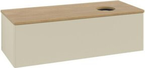 V&B Waschtischunterschrank Antao mit Beleuchtung, Eiche Honig, Grau lackiert, B/T/H: 120 x 50 x 50 cm - Bild 1