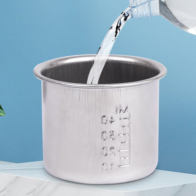 Muduoban 2er-Set Medizinische Messbecher aus Edelstahl mit Skala, Silber, 40 ml - Bild 1