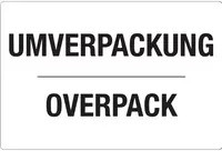 DR-Label Hinweisetikett für Umverpackungen aus Papier in Weiß und Schwarz - Bild 1