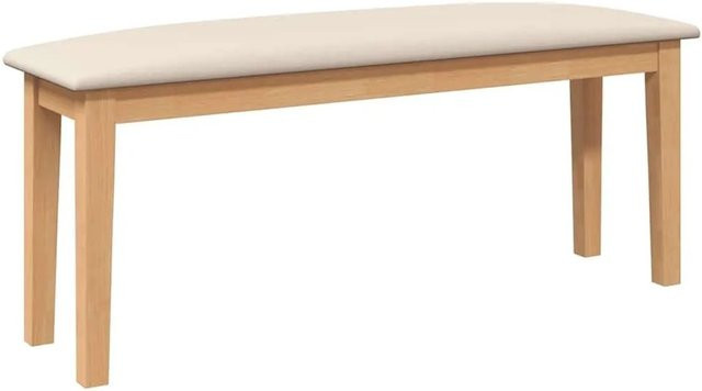 vidaXL Bank aus Massivholz Gummibaum in Naturfarbe, Breite: 110 cm, Höhe: 46,5 cm, Tiefe: 30 cm - Bild 1