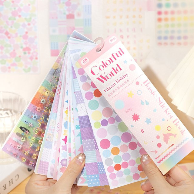 Mr. Paper Buntes Welt-Sammelstickerbuch für DIY-Journal, Notizen und Dekoration, 25 Blatt, Multicolour - Bild 1