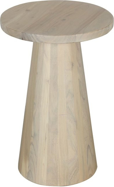 byLIVING Beistelltisch CONE aus Akazienholz in Weiß, H: 60 cm, B: 35 cm, T: 35 cm - Bild 1