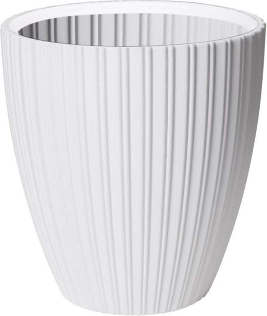 GARDEN ID Blumentopf Elegant Weiß B: 40 cm, H: 42 cm für Garten, Balkon und Innenräume - Bild 1