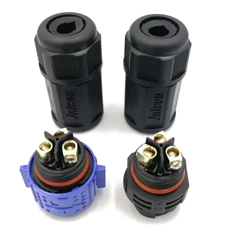 DIVEDEER IP67 M25 Wasserdichter Hochstrom-Steckverbinder mit Löt-/Schraubverriegelung, 2-3-4-polig, 50A, 300V, für Kabeldurchmesser 6-18mm - Bild 2