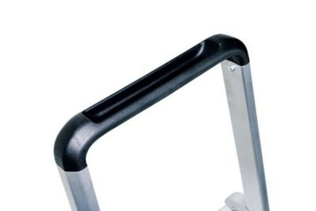 MUNK Aluminium Stufen-Stehleiter mit 6 Stufen in Silber, Arbeitshöhe max. 3,5 m - Bild 2