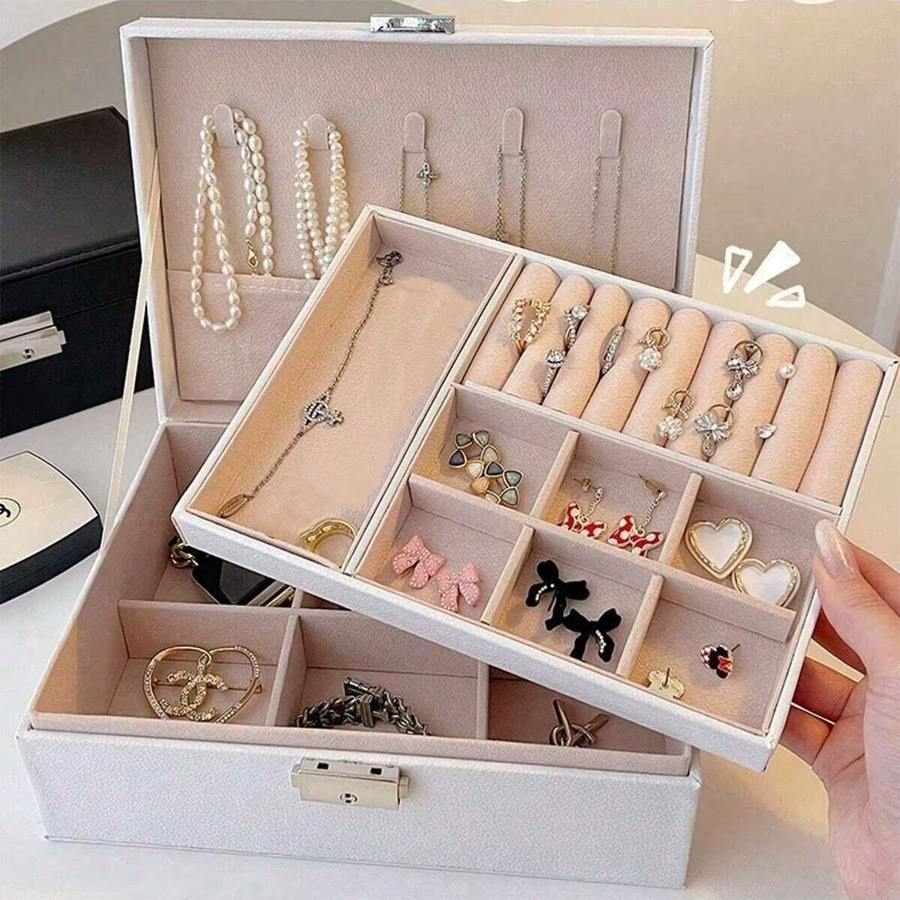 DELESYS Schmuck-Aufbewahrungsbox, PU-Leder, Unisex - Bild 2