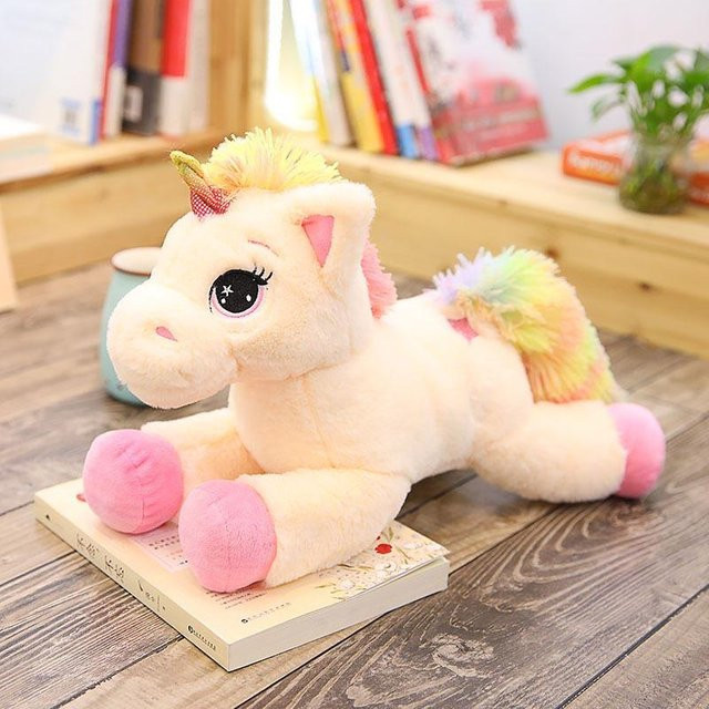 Kidsly Regenbogen Einhorn, Plüsch Spielzeug, 60cm, ab 14 Jahre - Bild 1