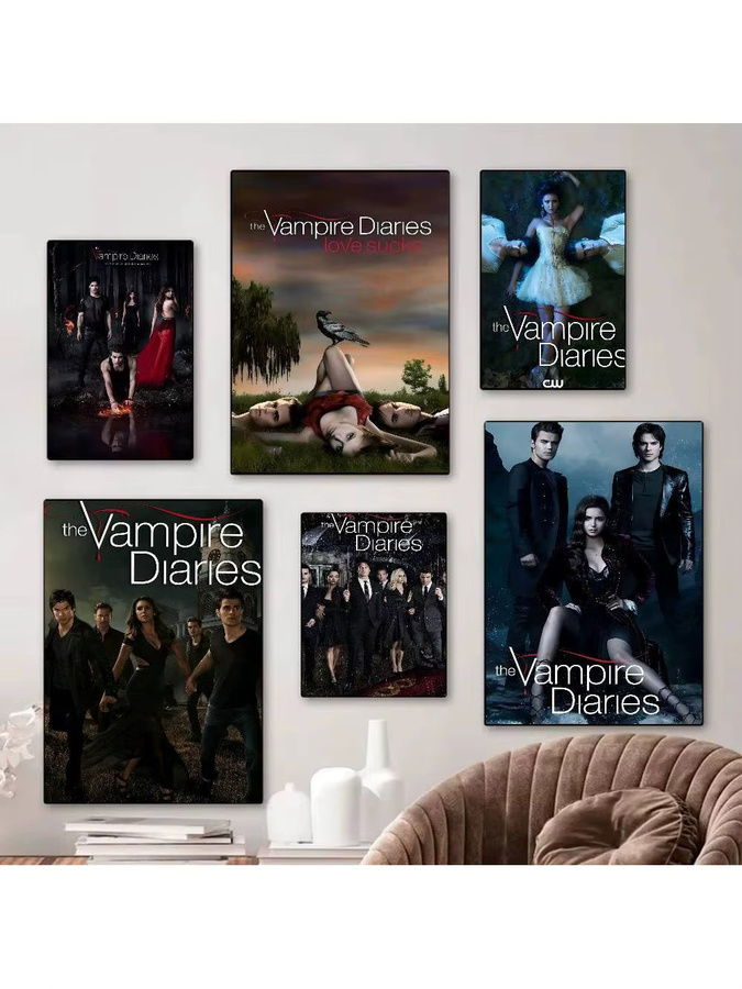 Selbstklebendes Kunstposter The Vampire Diaries von Rastar in Multicolor auf Whitepaper - Bild 6