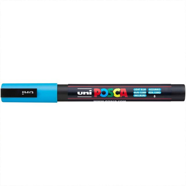uni POSCA Marker PC-3M Permanent Marker mit feiner Spitze in Blau (0,9-1,3 mm) - Bild 1