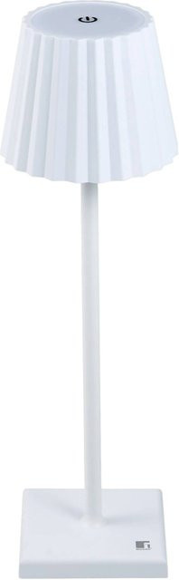 BERGNER LED-Tischleuchte Lines weiß, dimmbar und wiederaufladbar, B/H: 11,6 x 38 cm - Bild 1