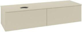 V&B Waschtischunterschrank Antao ohne Frontstruktur in Grau lackiert, B: 160 cm, T: 50 cm - Bild 1