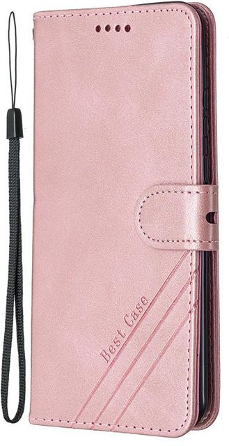 Leder Flip Case für Xiaomi Poco X3 Pro, Poco X3 NFC und M3 Pro in Pink - Bild 1