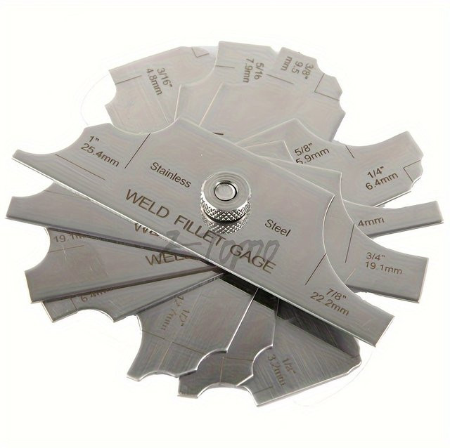 ETOPOO Schweißmesslehre MG-11 Lötlineal in Silber für metrische und Standard-Inspektionen - Bild 1