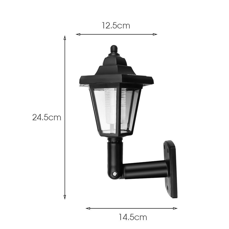 2er-Set YJMP Super Lighting Solar-LED-Wandleuchten in Weiß, sechseckige Outdoor-Solarleuchten mit Bewegungssensor und Dämmerungssensor für Garten und Außenbereich, warmweiß - Bild 4