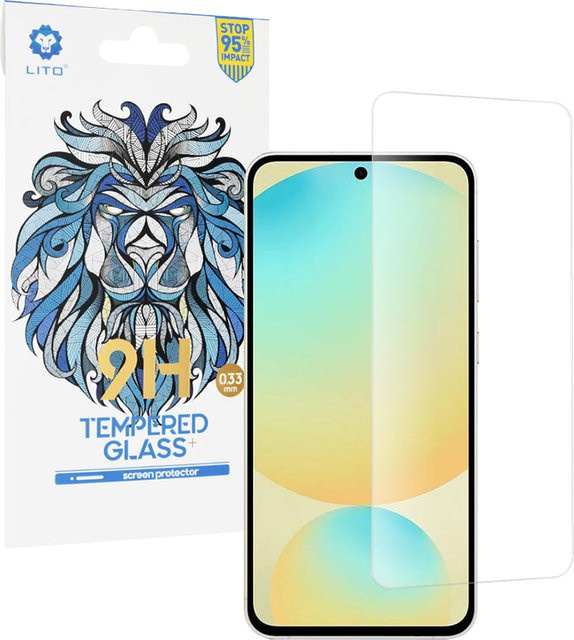 Lito Classic Ultra Thin Displayschutzfolie aus gehärtetem Glas für Samsung Galaxy S24 FE S721, transparent, Full Glue, 2.5D - Bild 1