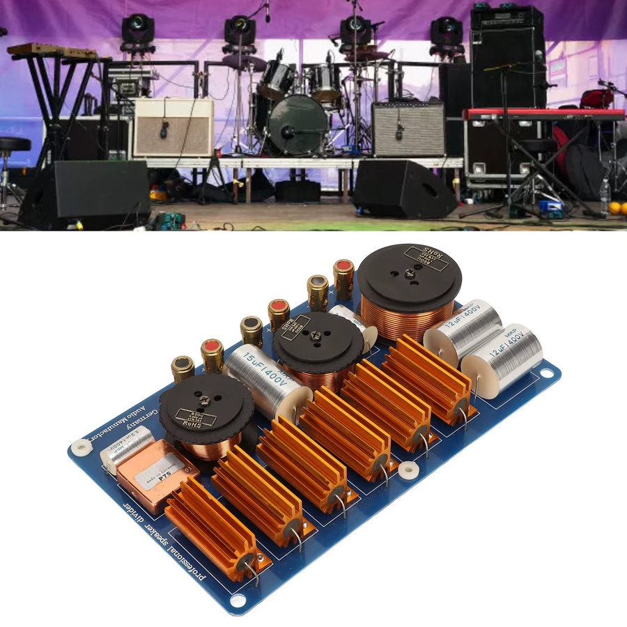 Qiilu Professioneller 2-Wege-Lautsprecher-Frequenzteiler Crossover-Filter in Blau und Multicolour - Bild 2