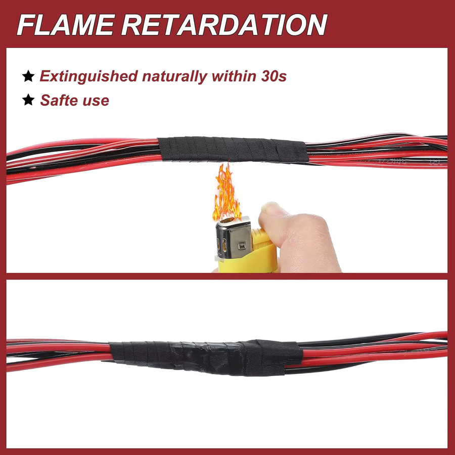 Hochtemperaturbeständiges Acetatband in Schwarz als Isolierkleber zur Befestigung von elektrischer Verkabelung und LCD-Bildschirmen - Bild 2
