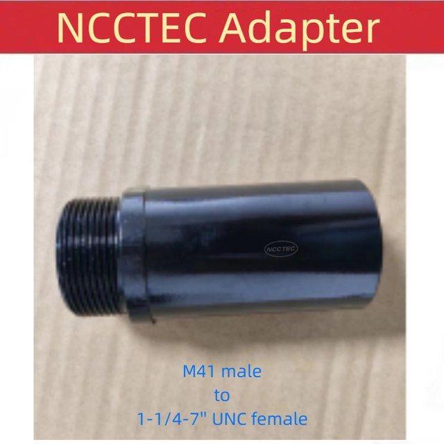 NCCTEC Adapter-Verbindungsstück M41 Außengewinde auf 1-1/4-7'' UNC Innengewinde für Diamant-Kernbohrmaschinen Schnellkonverter in Schwarz - Bild 1