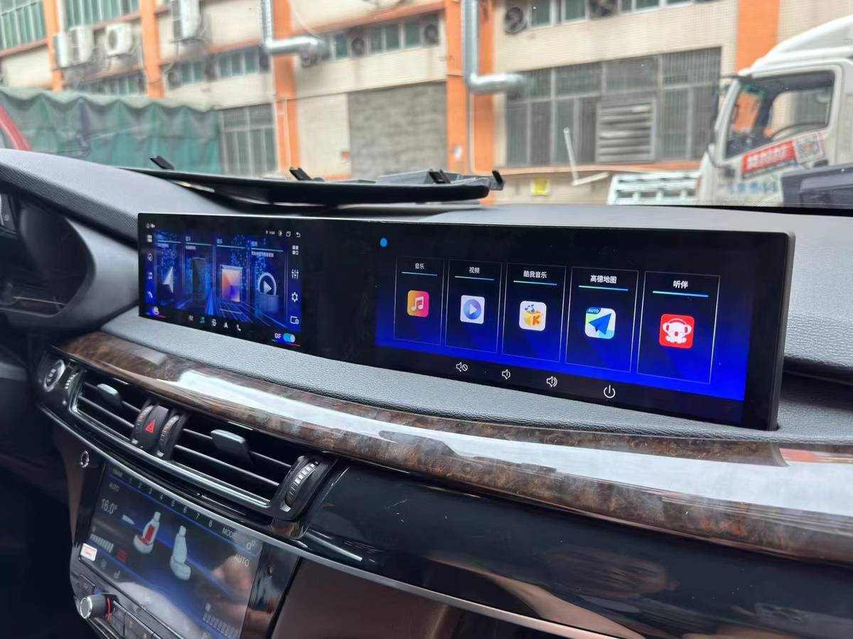 TPXINXIN 24,6-Zoll QLED Android 13 Auto-Multimedia-Radio-Player mit GPS für BMW F10 F11 F18 F07 und F15 F16 in Schwarz - Bild 3