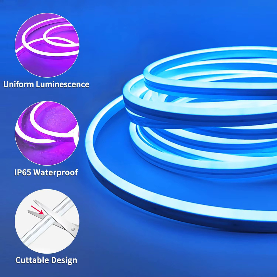 Mikenoon RGB Neon LED-Lichtband mit App-Steuerung und Fernbedienung, Multicolor, USB-Anschluss - Bild 5