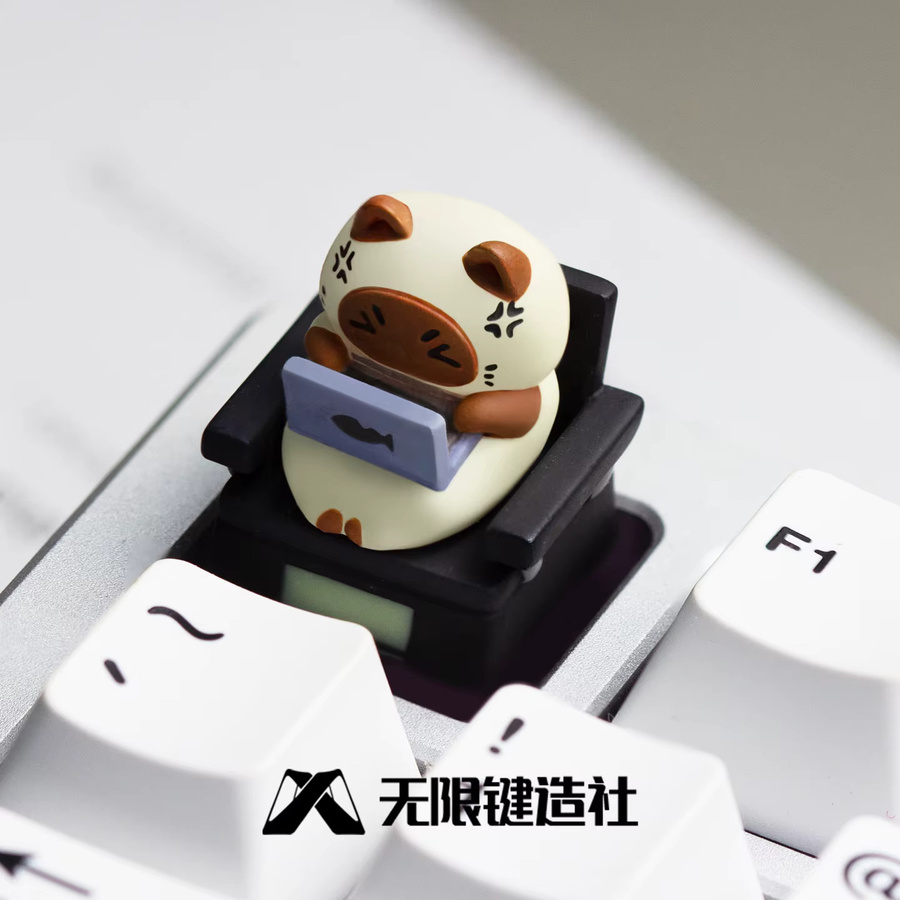 Personalisierte Harz-Tastenkappen Corporate Slave Cat für mechanische Tastaturen in Multicolour - Bild 2