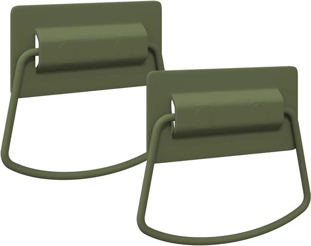 vidaXL Schrankgriffe Set aus Metall in Grau, Bow-Design, matt, 2 Stück, B: 85 mm, H: 45 mm - Bild 1