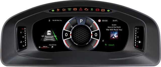 Hizpo Digitales Armaturenbrett für Volkswagen Multivan T5 2008 - 2015 mit HDMI, Carplay und Android Auto in Schwarz - Bild 1