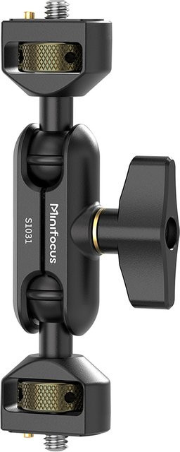 MINIFOCUS Magic Arm mit Dual-Kugelkopf und 1/4 Zoll Schraube in Schwarz als Universal-Montageadapter für Kamera, Video-Monitor, Mikrofon und LED-Lichtstativ - Bild 1