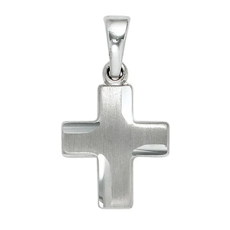 Colfem Anhänger Kreuz, 925 Silber, mattiert, Unisex - Bild 1