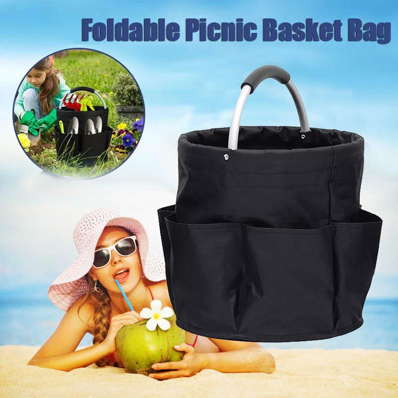XYNN Aufbewahrungsorganizer-Tasche faltbarer Korb mit Griff, 17 l, navy blau - Bild 6